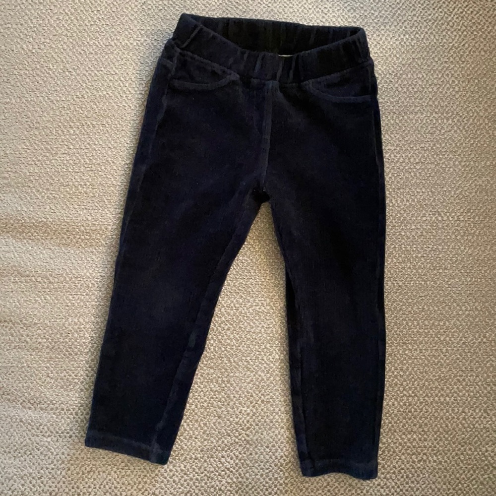 Hanna Andersson Black Ribbed Velour Leggings 3